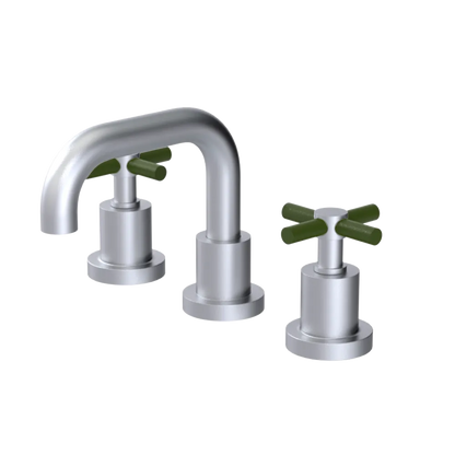 Rubinet Widespread Lav. Set. (less drain) Satin Chrome
