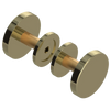 Rubinet Shower Door Knob (set) Natural Brass