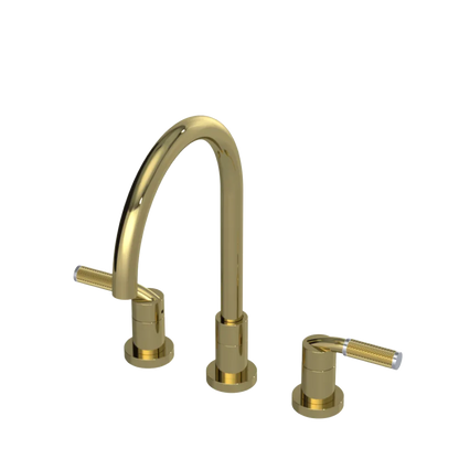 Rubinet Widespread Kitchen Set Natural Brass