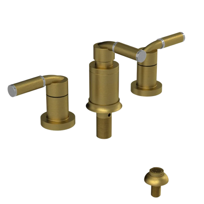Rubinet Bidet Fitting with Spray, Diverter, and Vacuum Breaker (less drain) Antique Brass Matt