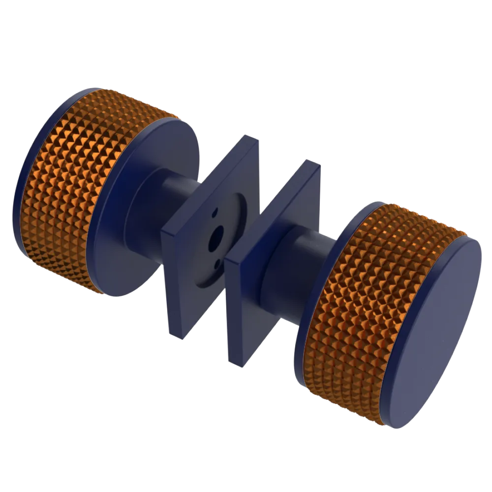 Rubinet Shower Door Knob (set) Midnight Blue