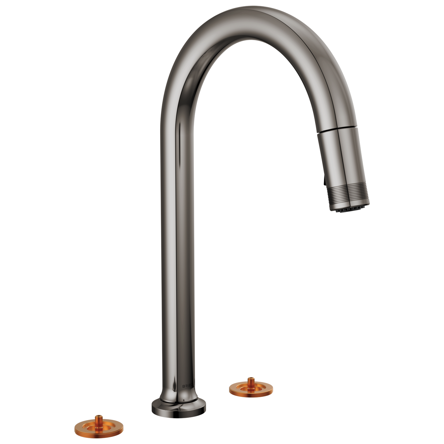 Brizo Widespread Pull Down Faucet With Arc Spout Less Handles