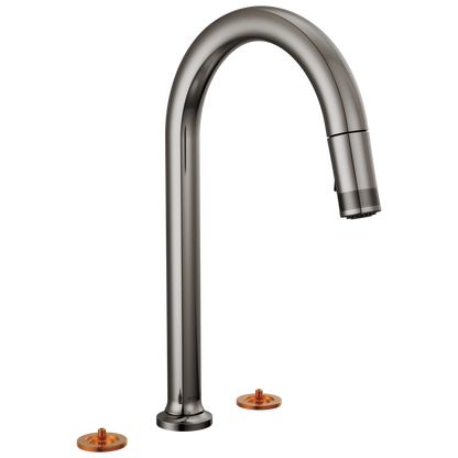 Brizo Widespread Pull Down Faucet With Arc Spout Less Handles