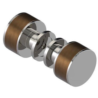 Rubinet Shower Door Knob (set) Polished Nickel
