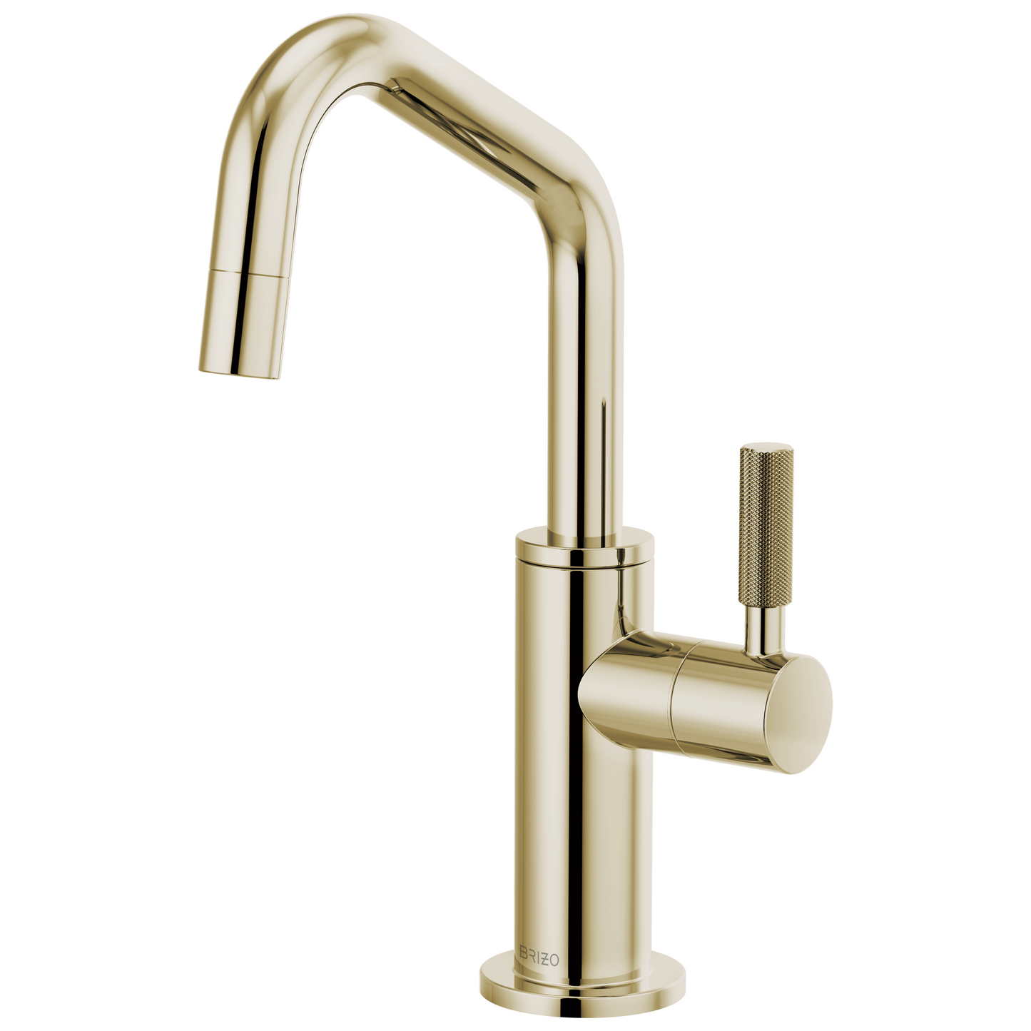 Brizo Beverage Faucet With Angled Spout And Knurled Handle