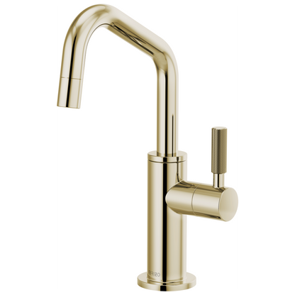 Brizo Beverage Faucet With Angled Spout And Knurled Handle