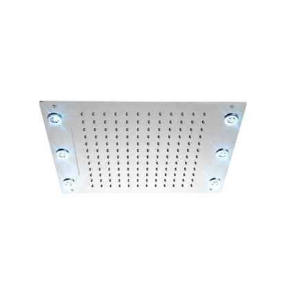 Ceiling shower head & waterfall 33x43cm [13x17in] LED (6x)