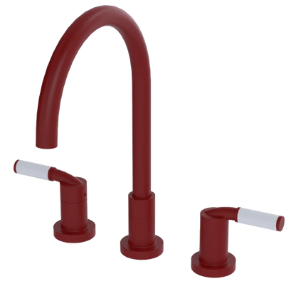 Rubinet Widespread Kitchen Set Maroon