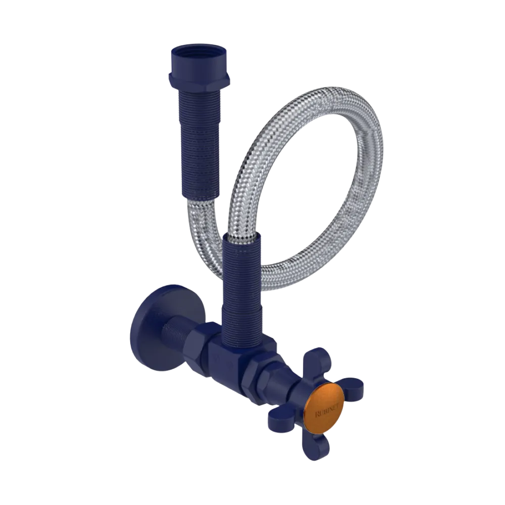 Rubinet Exposed Supply Kit (classic) x2 Midnight Blue