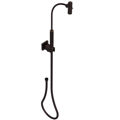 Rubinet Hand Held Shower Bidet with Extended Reach & Dual Function Spray Including Wall Bracket with Supply & Hose (Square) Oil Rubbed Bronze