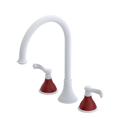 Rubinet Widespread Kitchen Set Matt White