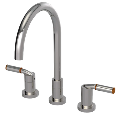 Rubinet Widespread Kitchen Set Polished Nickel