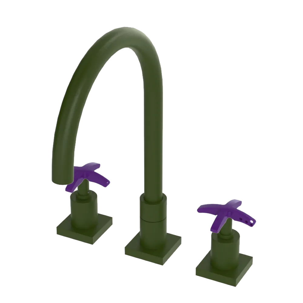 Rubinet Widespread Kitchen Set Green Envy