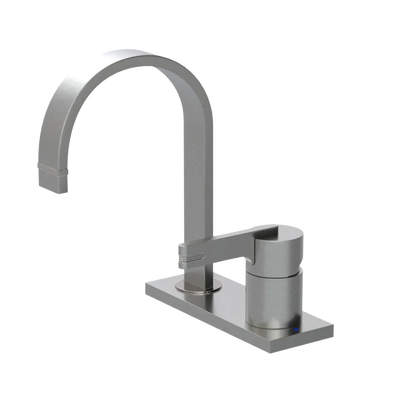 Rubinet 4" Centre Single Control Lav. Set (less drain) Satin Nickel