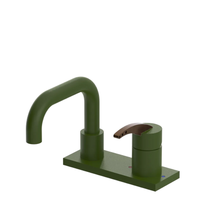Rubinet 4" Centre Single Control Lav. Set. with Genesis spout (less drain) Green Envy