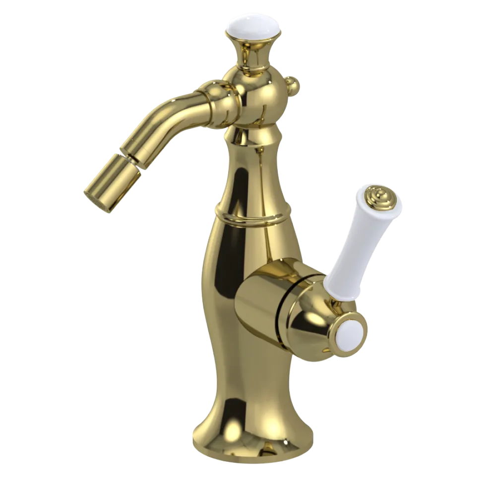 Rubinet Single Control Bidet Fitting (less drain) Natural Brass