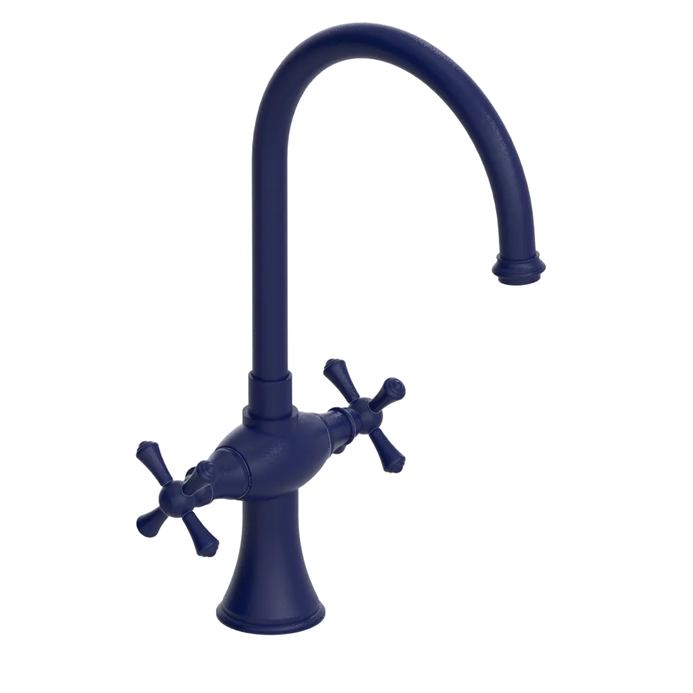Rubinet Two Handle Single Hole Kitchen Set Midnight Blue