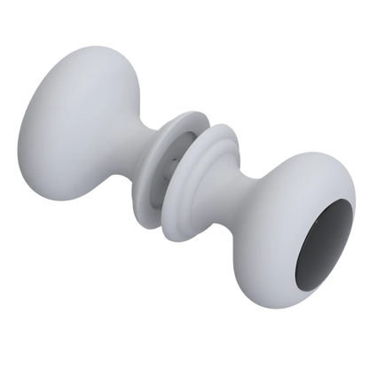 Rubinet Shower Door Knob (set) Matt White