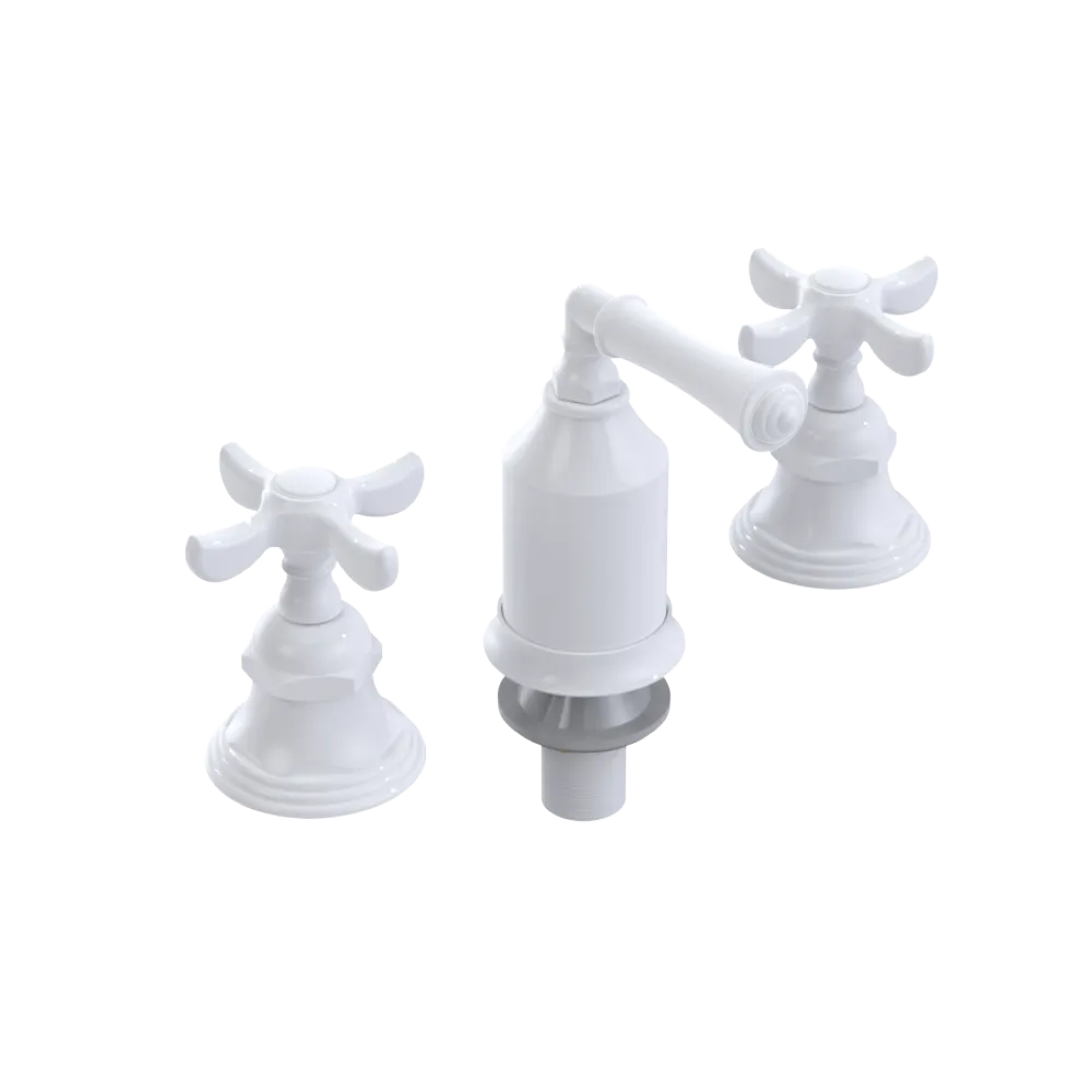 Rubinet Bidet Fitting with Spray, Diverter, and Vacum Breaker (Less Drain) White