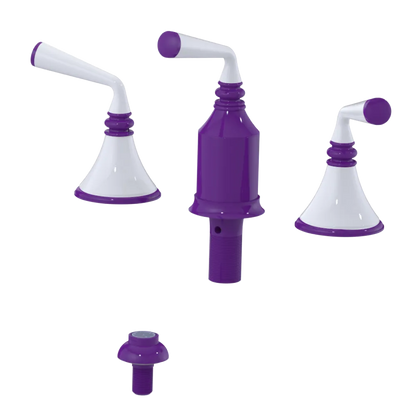 Rubinet Bidet Fitting with Spray, Diverter, and Vacum Breaker (Less Drain) Purple Haze
