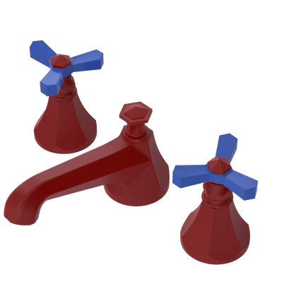 Rubinet Widespread Lav. Set. (less drain) Maroon