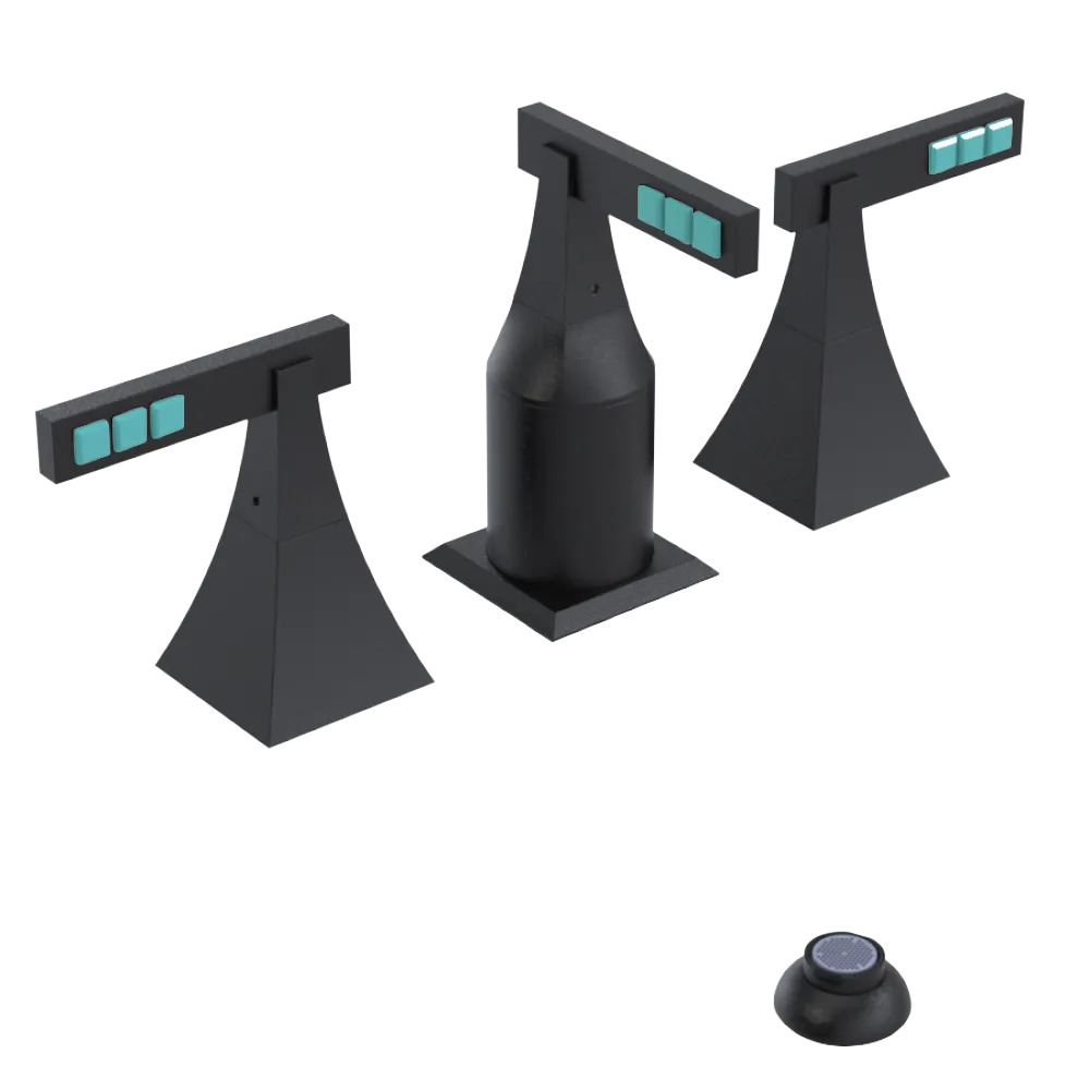 Rubinet Bidet Fitting with Spray, Diverter, and Vacum Breaker (Less Drain) Matt Black
