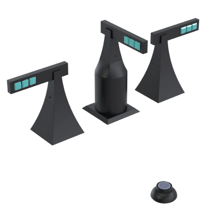 Rubinet Bidet Fitting with Spray, Diverter, and Vacum Breaker (Less Drain) Matt Black