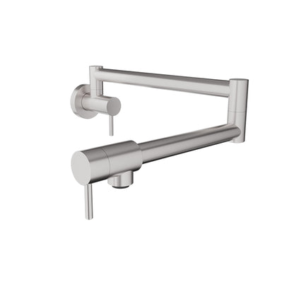 Baril Single-hole wall-mounted pot filler with two handles
