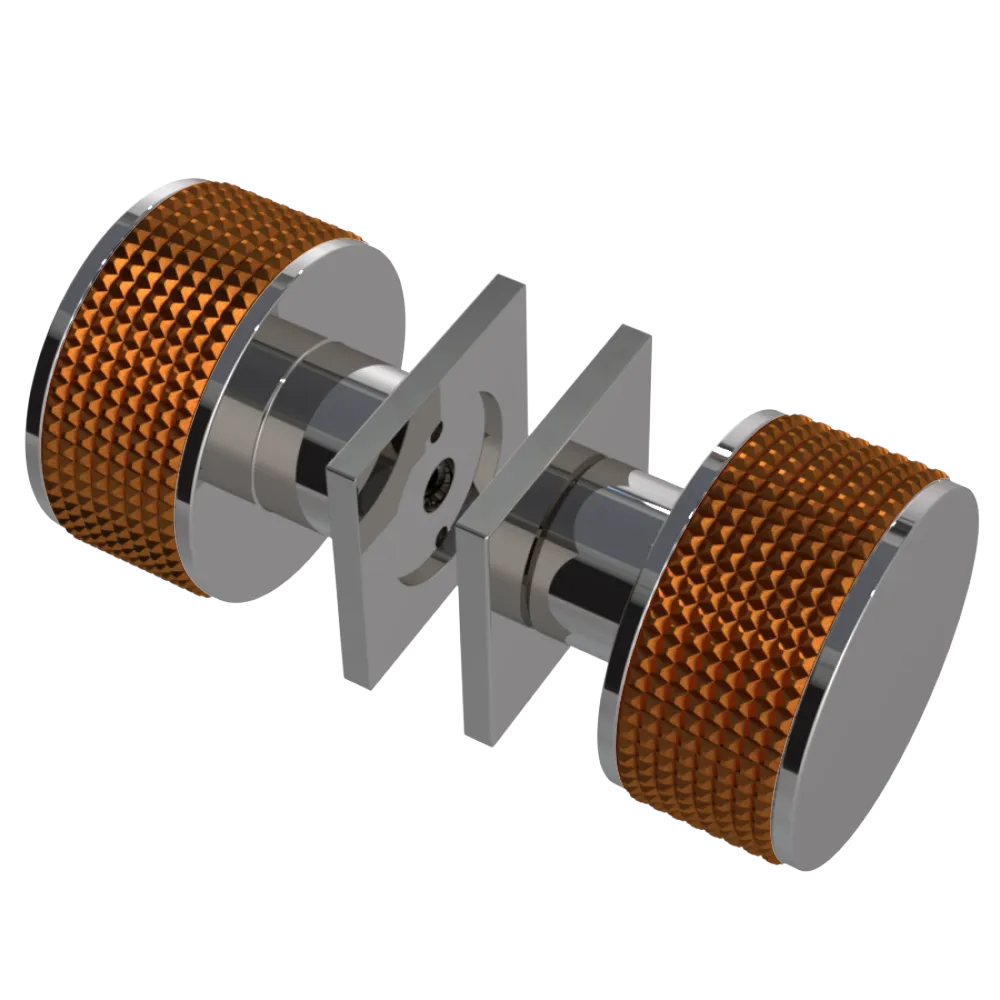 Rubinet Shower Door Knob (set) Polished Nickel