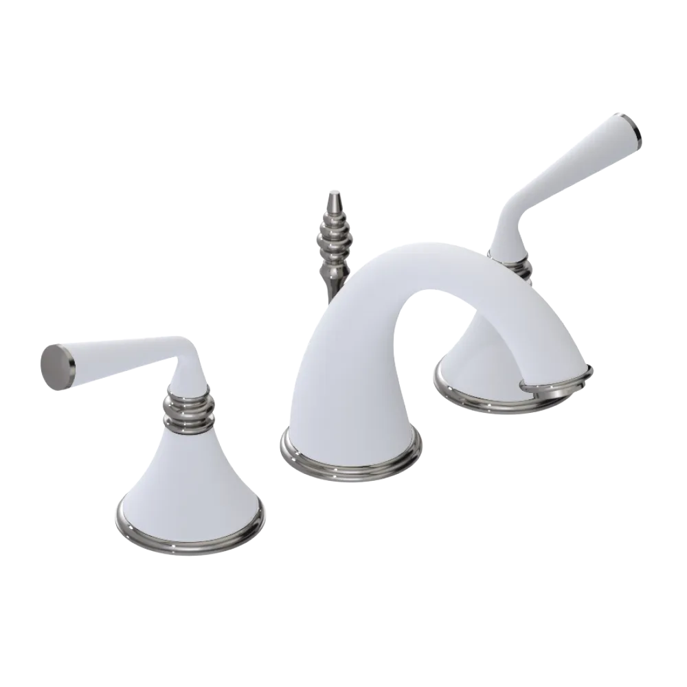 Rubinet Widespread Lav. Set. (less drain) Matt White