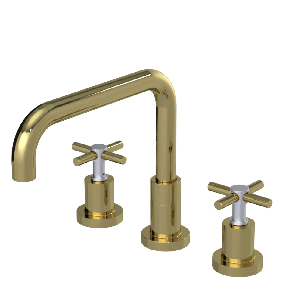 Rubinet Widespread Kitchen Set Natural Brass