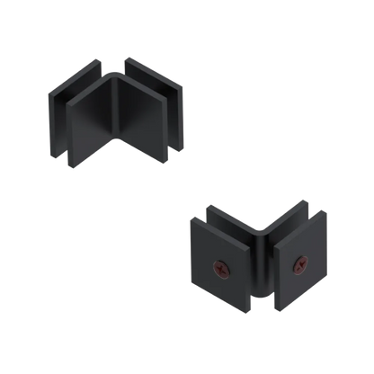 Rubinet 90 Glass to Glass Open Face Matt Black