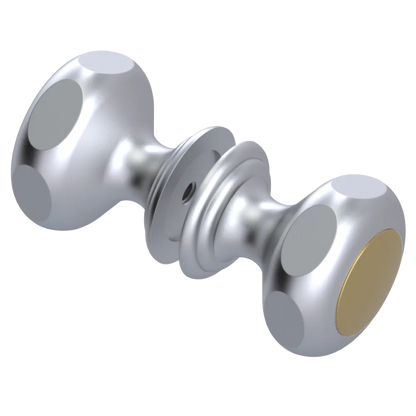 Rubinet Shower Door Knob (set) Satin Chrome