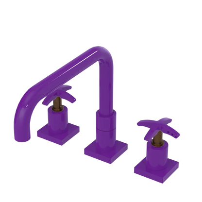 Rubinet Widespread Kitchen Set with Genesis Spout Purple Haze