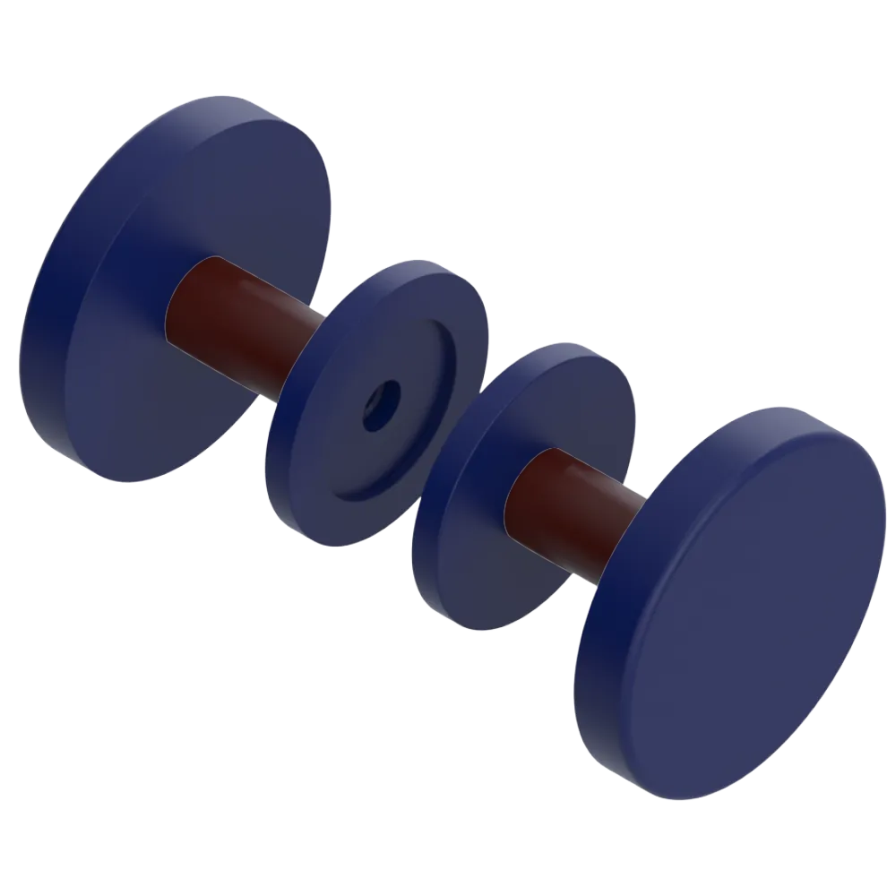 Rubinet Shower Door Knob (set) Midnight Blue
