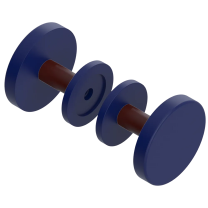Rubinet Shower Door Knob (set) Midnight Blue
