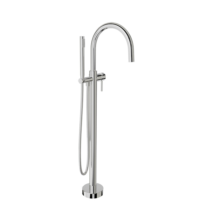 Baril Floor-mounted tub filler with hand shower