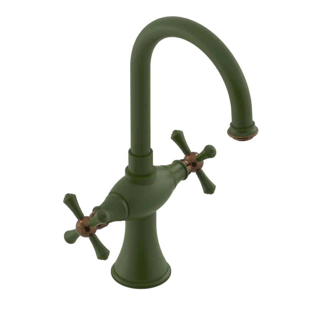 Rubinet Single Hole Dual Handle Lav. Set. (less drain) Green Envy