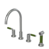 Rubinet Widespread Kitchen Set with Hand Spray Satin Nickel
