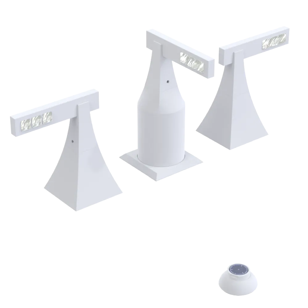 Rubinet Bidet Fitting with Spray, Diverter, and Vacum Breaker (Less Drain) Matt White