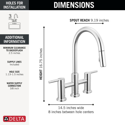 Delta Nicoli Pull-Down Bridge