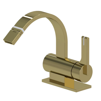 Rubinet Single Control Bidet Fitting (less drain) Natural Brass