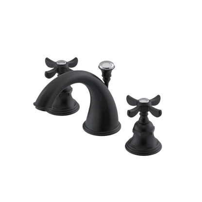 Rubinet Widespread Lav. Set. (less drain) Matt Black