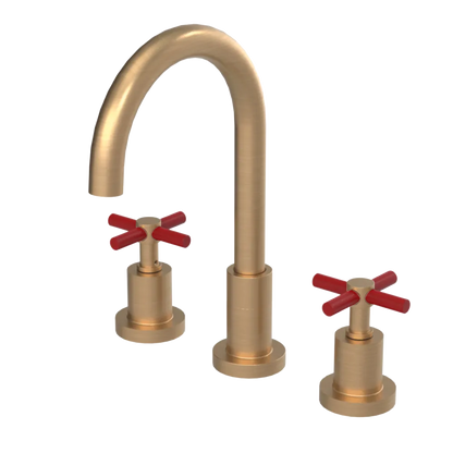 Rubinet Widespread Kitchen Set with LaSalle Spout Satin Gold