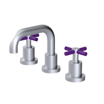 Rubinet Widespread Lav. Set. (less drain) Satin Chrome