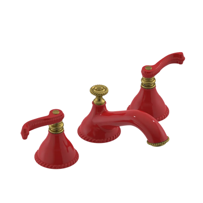 Rubinet Widespread Lav. Set. (less drain) Red