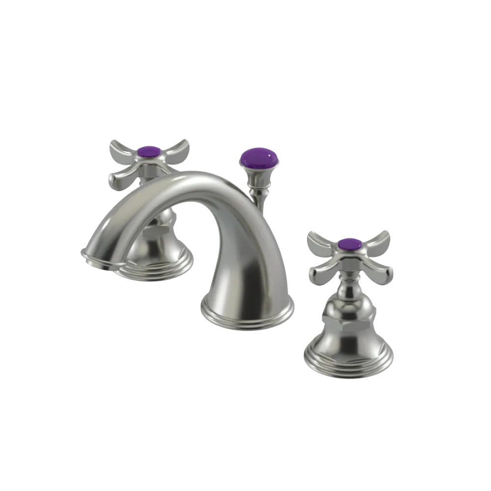 Rubinet Widespread Lav. Set. (less drain) Satin Nickel