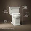 Kohler Memoirs® Stately One-piece compact elongated toilet with skirted trapway, 1.28 gpf - Golzar Home