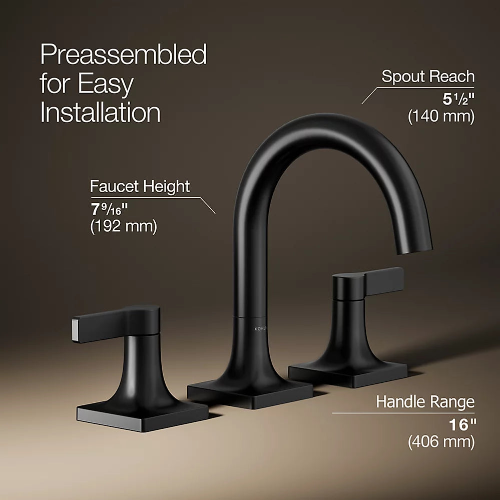 Venza® Widespread bathroom sink faucet, 0.5 gpm