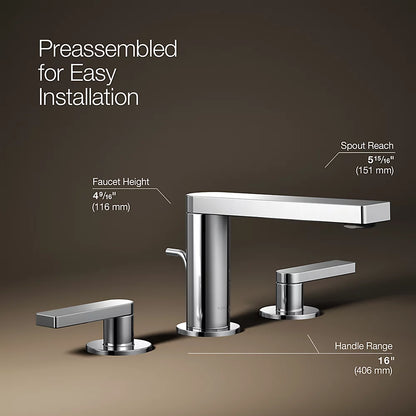 Composed® Widespread bathroom sink faucet with Lever handles, 1.2 gpm
